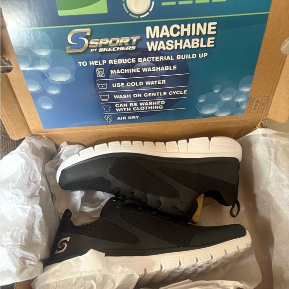 Skechers Other - Skechers Men's Black and White Slip-On Mesh Sneakers